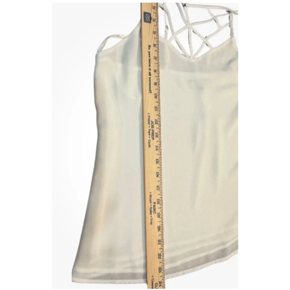 Naked Zebra‎ Caged Camisole Tank Top Womens Medium Ivory Going Out Cami